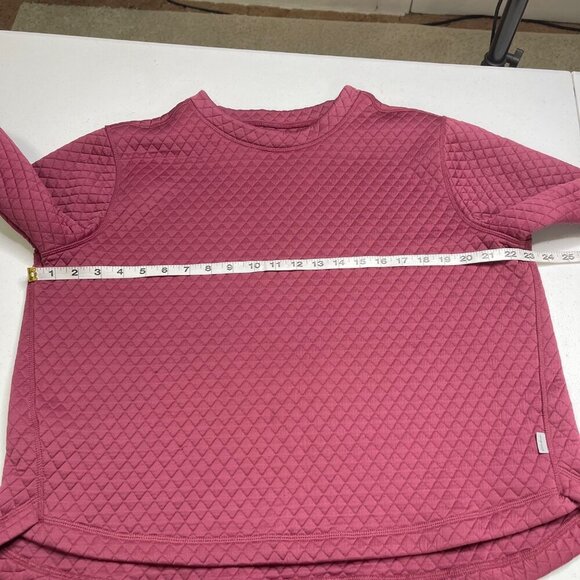 Eddie Bauer Quilted Pull Over Sweatshirt Top Womens XL Gorpcore Dusty Pink Mauve - Picture 7 of 9